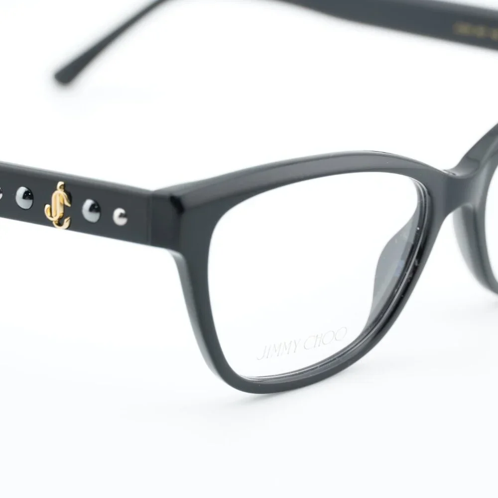 Jimmy Choo JC334 0807 00 Eyeglasses Black 54mm Cat Eye Frame - Picture 2 of 10